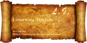 Losonczy Ibolya névjegykártya